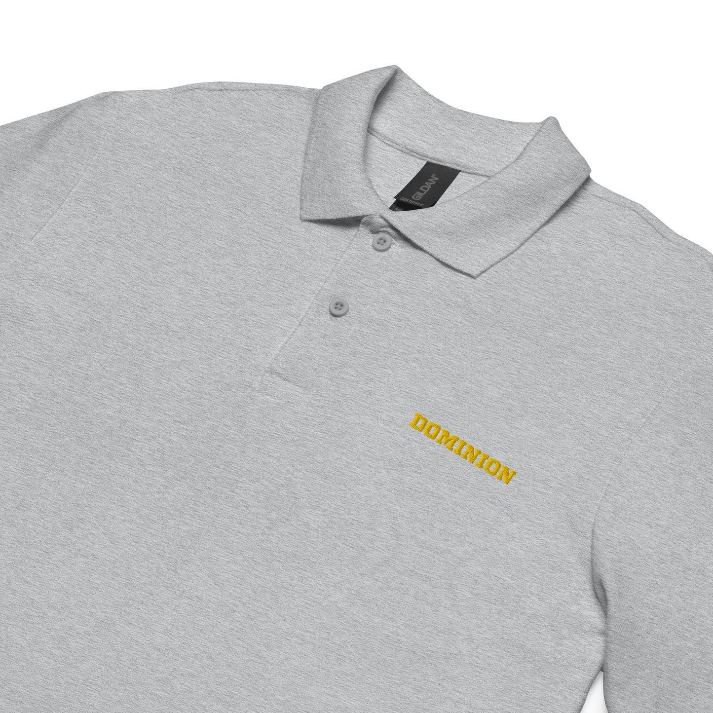 Embroidered Dominion Network Gold Unisex Pique Polo Shirt