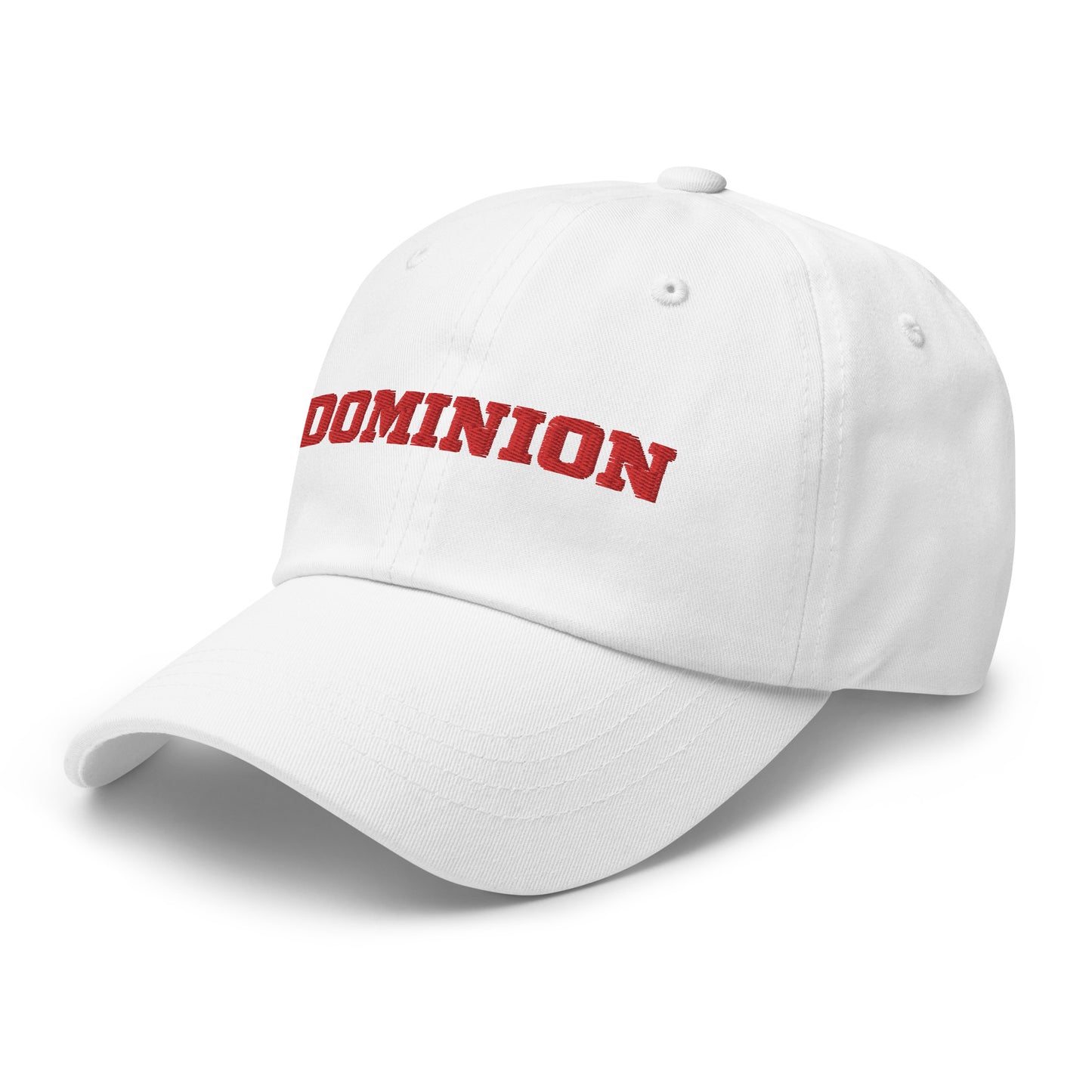 Embroidered Dominion Network Red Dad hat