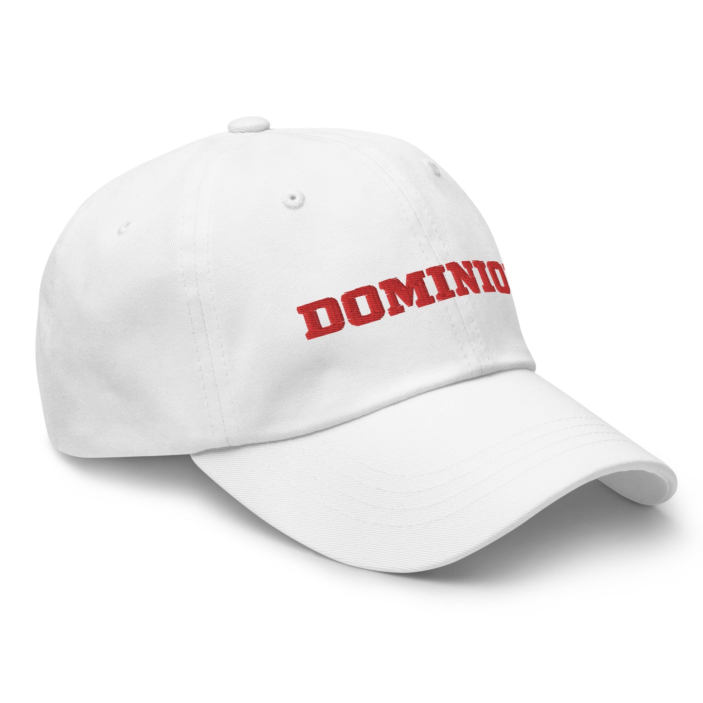 Embroidered Dominion Network Red Dad hat