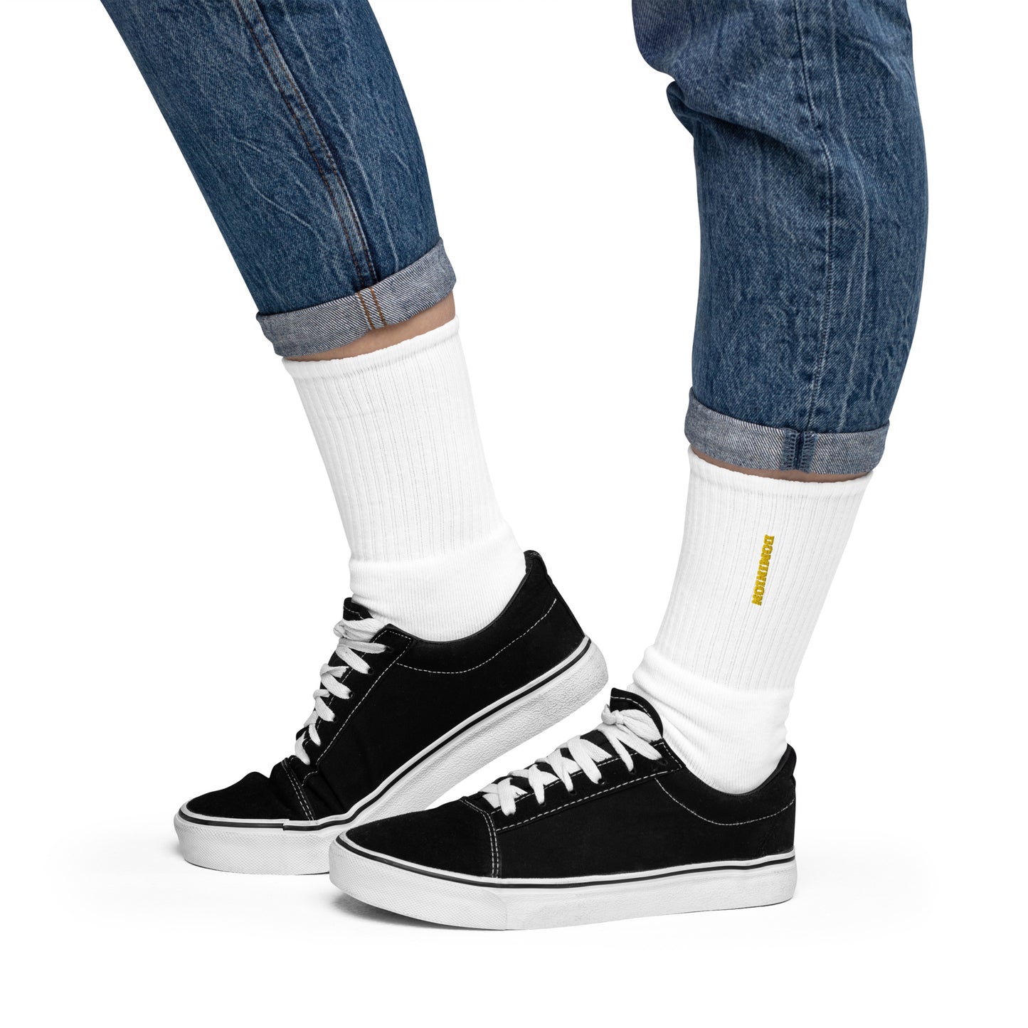 Dominion Gold Embroidered socks