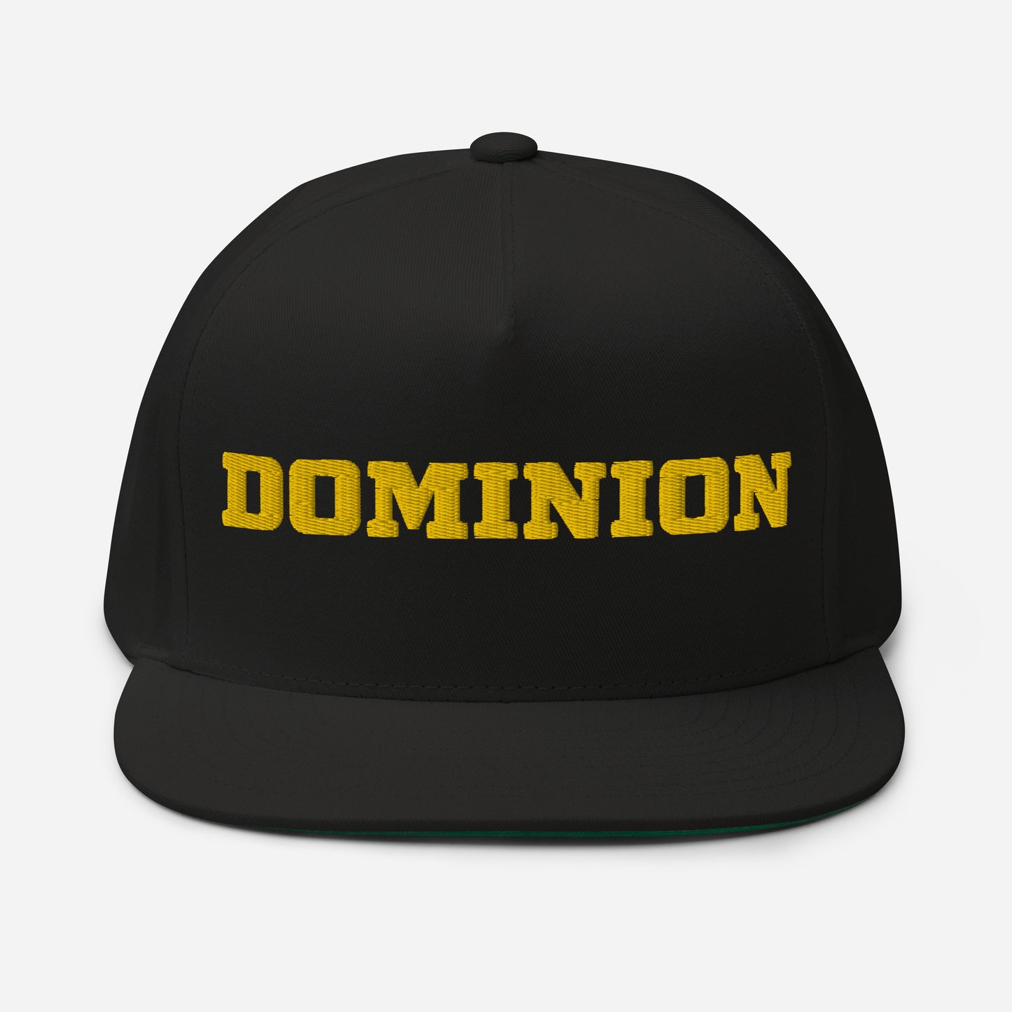 Embroidered Dominion Network Gold Flat Bill Cap