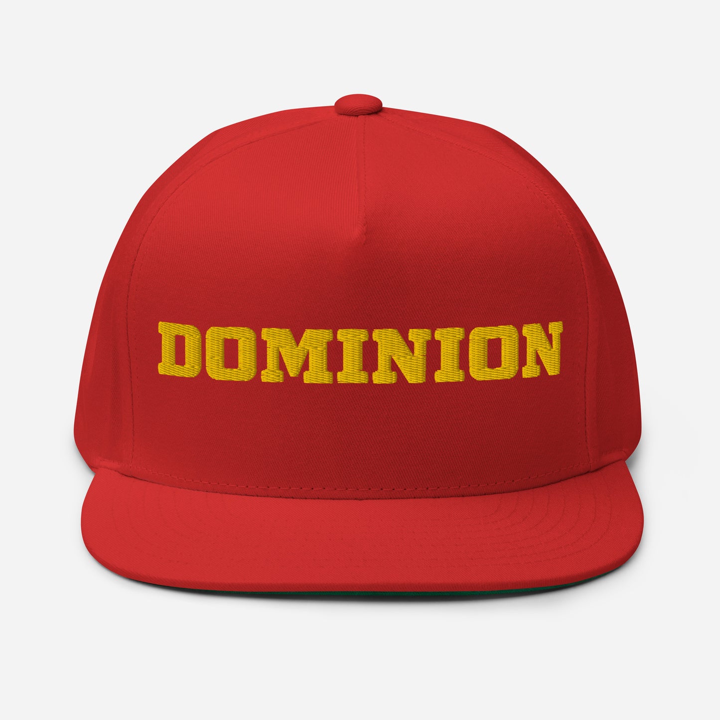 Embroidered Dominion Network Gold Flat Bill Cap
