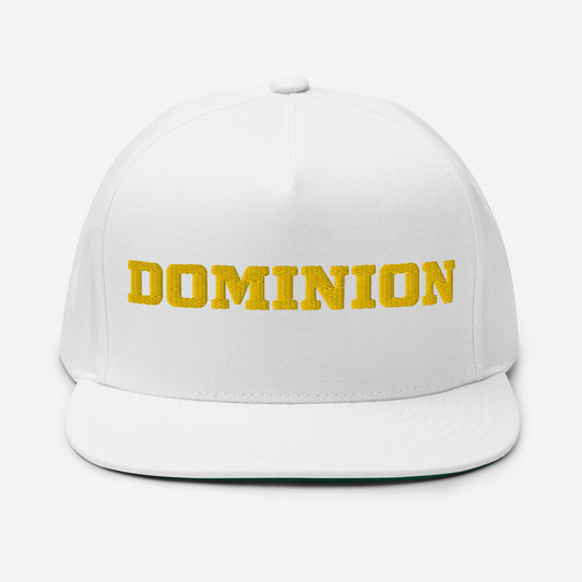 Embroidered Dominion Network Gold Flat Bill Cap