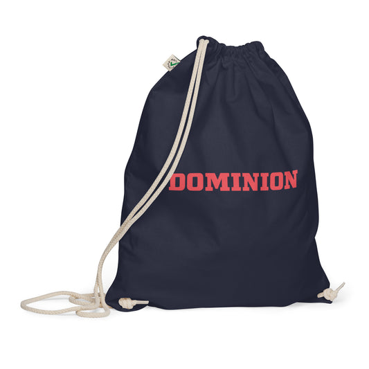 Dominion Red Organic Cotton Drawstring Bag