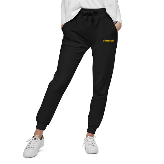 Embroidered Dominion Network Gold Unisex Fleece Sweatpants