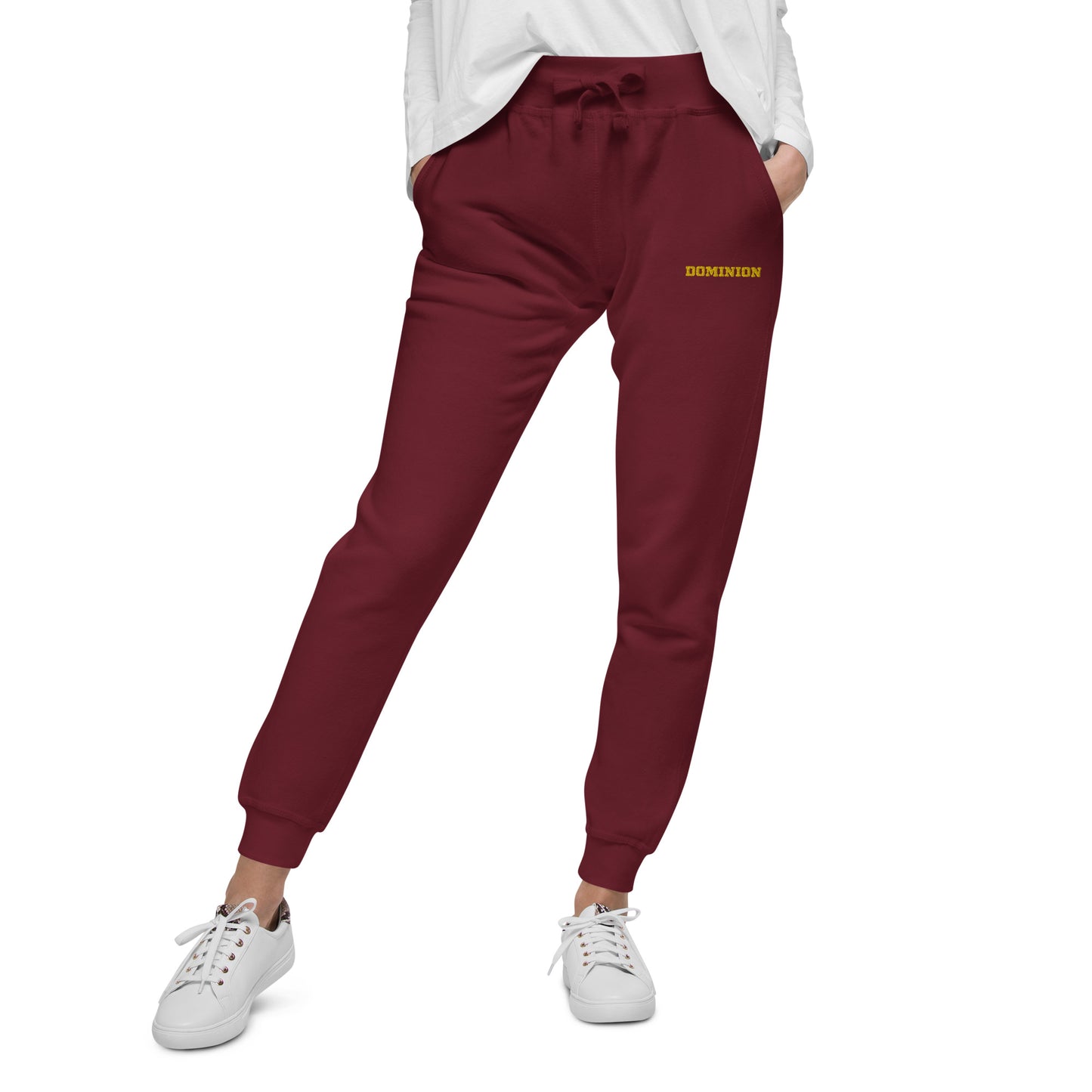 Embroidered Dominion Network Gold Unisex Fleece Sweatpants