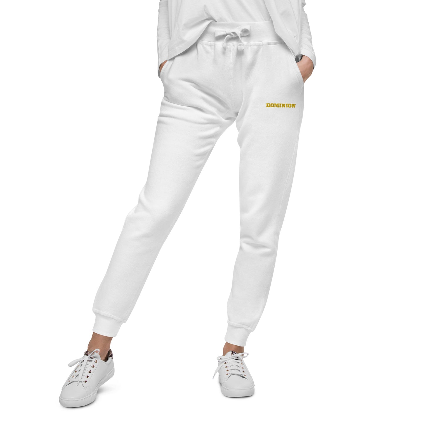 Embroidered Dominion Network Gold Unisex Fleece Sweatpants