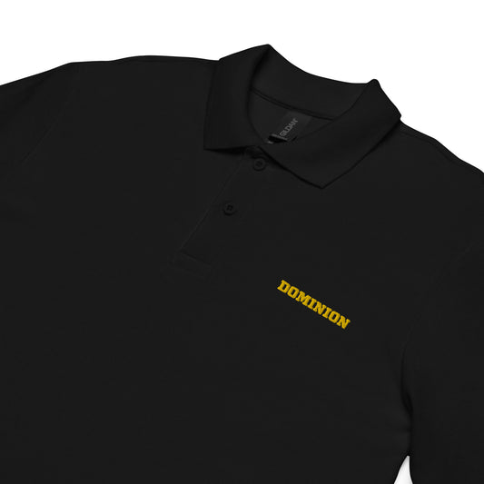 Embroidered Dominion Network Gold Unisex Pique Polo Shirt