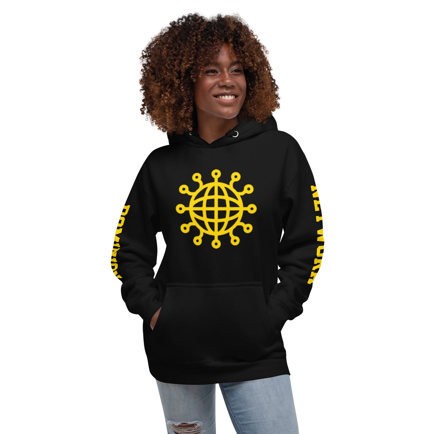 Dominion Network Gold Front & Sleeve Design Unisex Hoodie