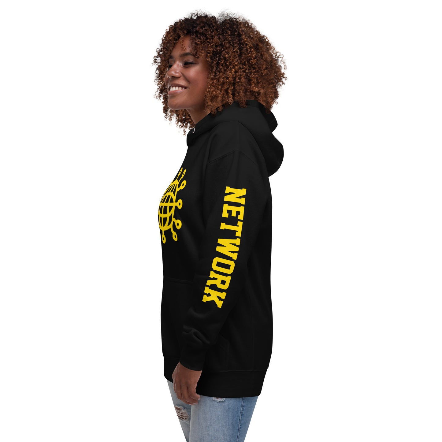 Dominion Network Gold Front & Sleeve Design Unisex Hoodie