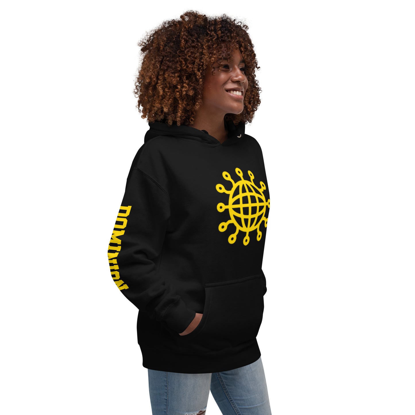 Dominion Network Gold Front & Sleeve Design Unisex Hoodie