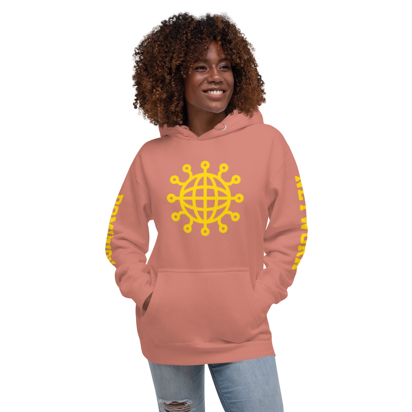 Dominion Network Gold Front & Sleeve Design Unisex Hoodie