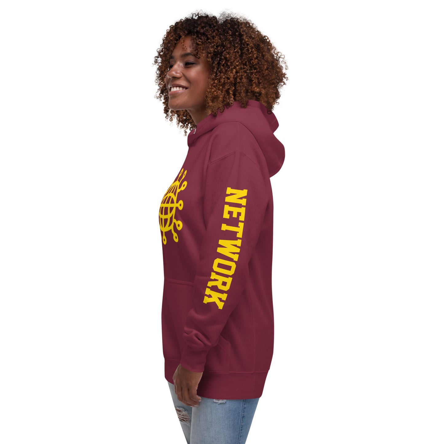 Dominion Network Gold Front & Sleeve Design Unisex Hoodie