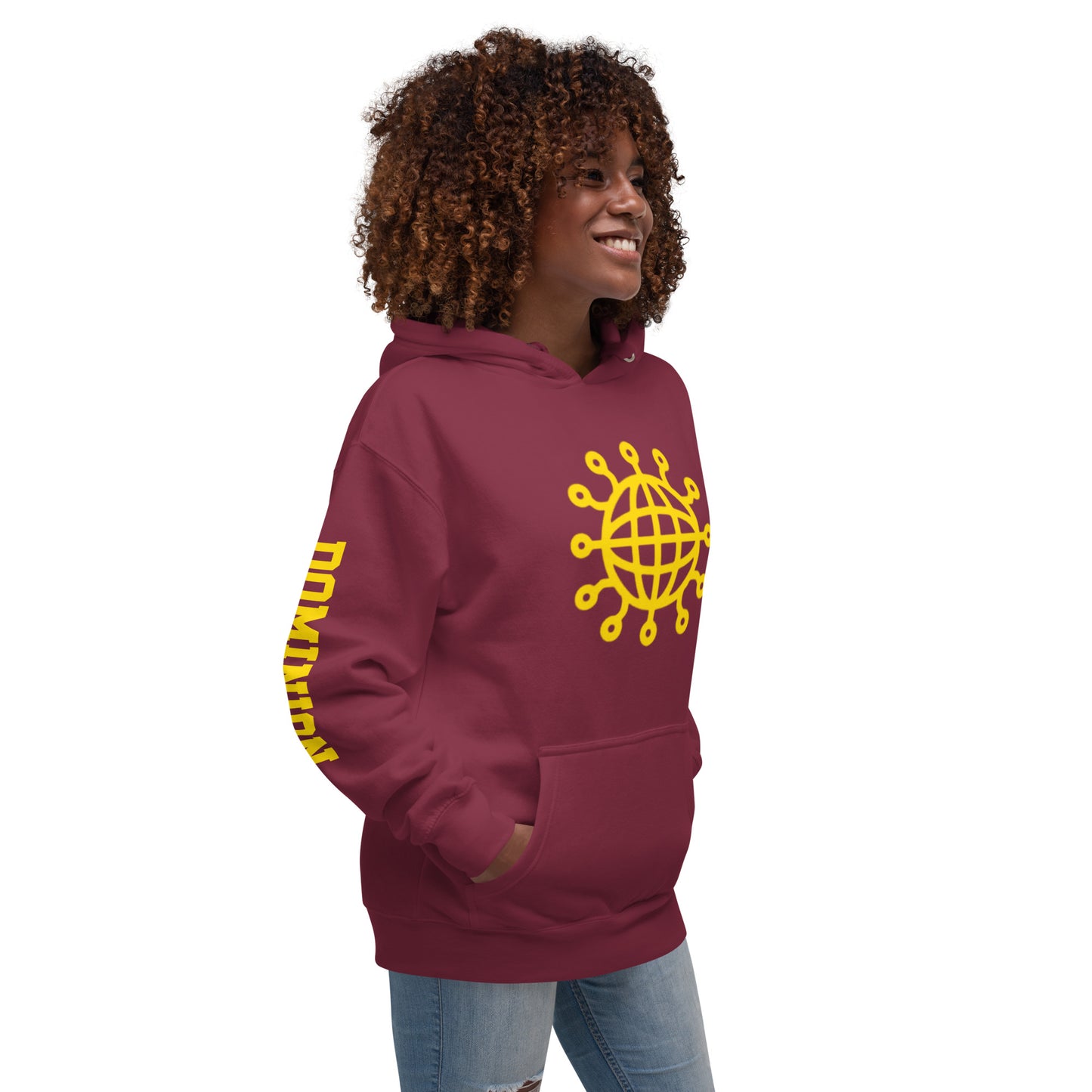 Dominion Network Gold Front & Sleeve Design Unisex Hoodie