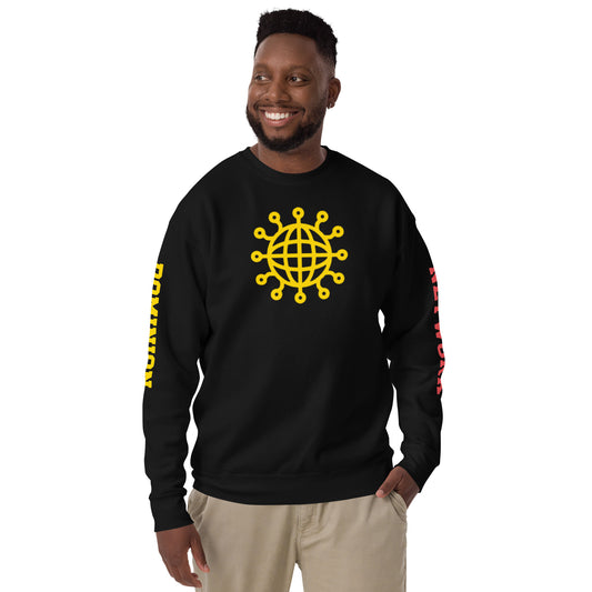 Dominion Network Gold Front & Sleeve Design Unisex Premium Sweatshirt