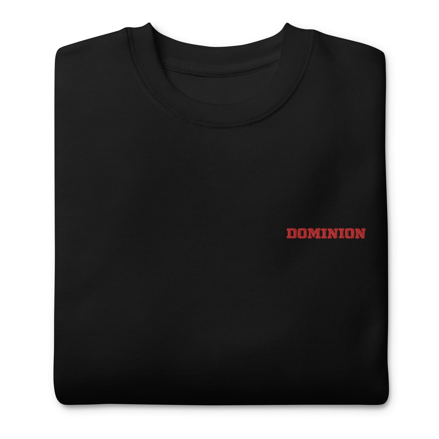 Embroidered Dominion Network Red Unisex Premium Sweatshirt