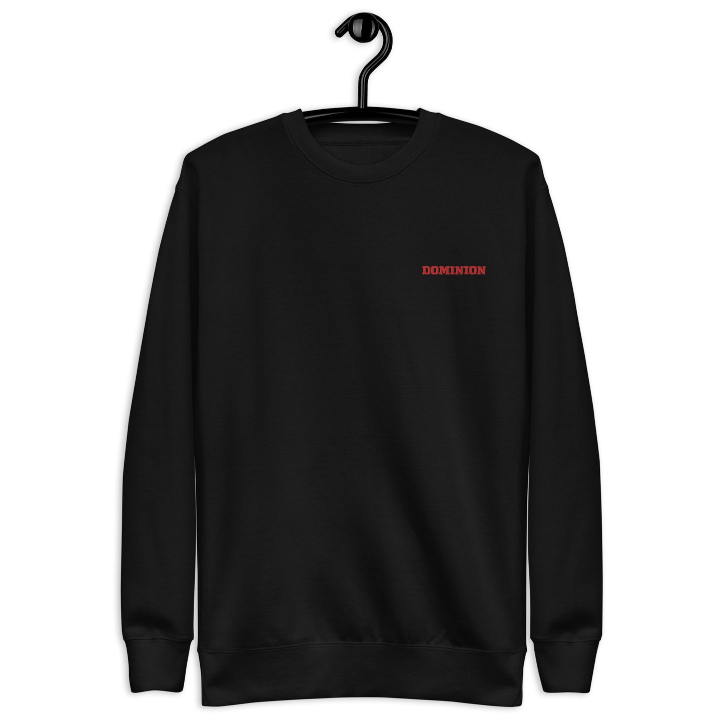 Embroidered Dominion Network Red Unisex Premium Sweatshirt
