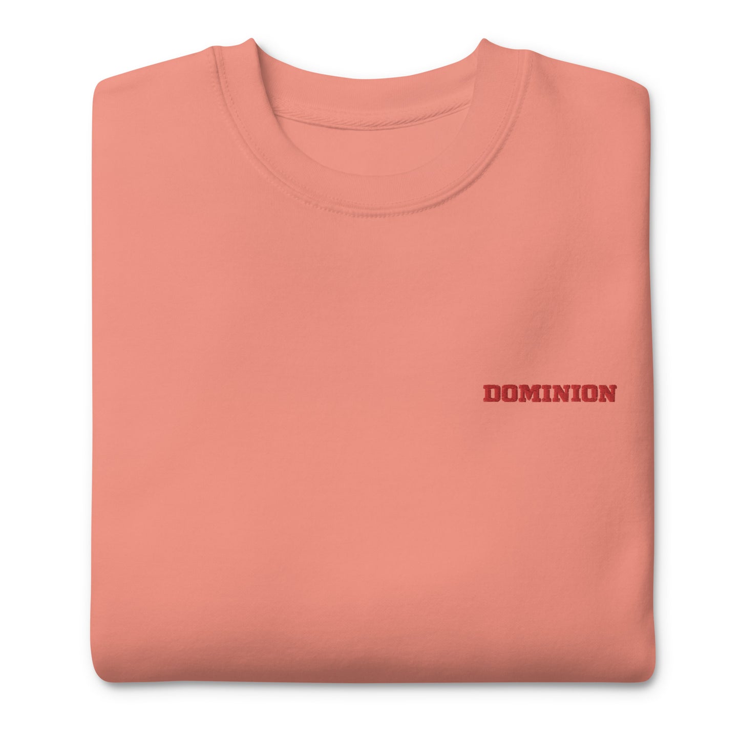 Embroidered Dominion Network Red Unisex Premium Sweatshirt