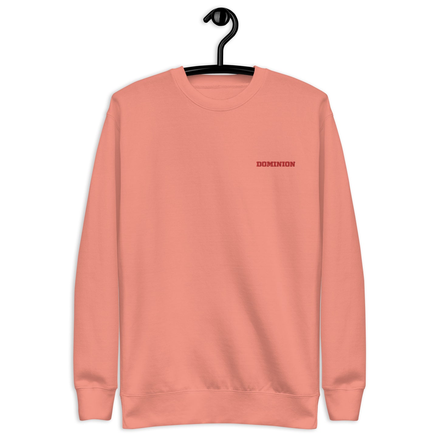 Embroidered Dominion Network Red Unisex Premium Sweatshirt