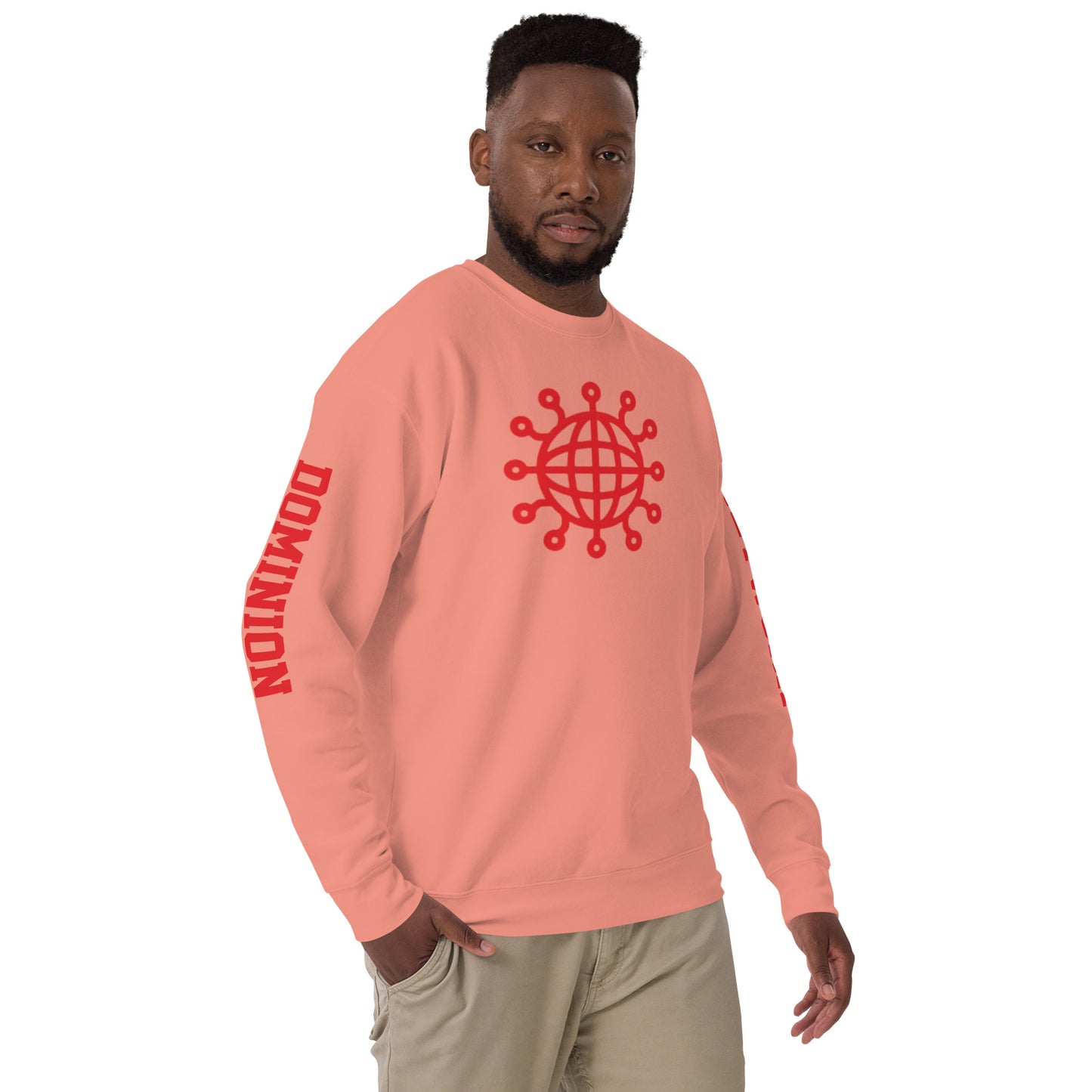 Dominion Network Red Front & Sleeve Design Unisex Premium Sweatshirt