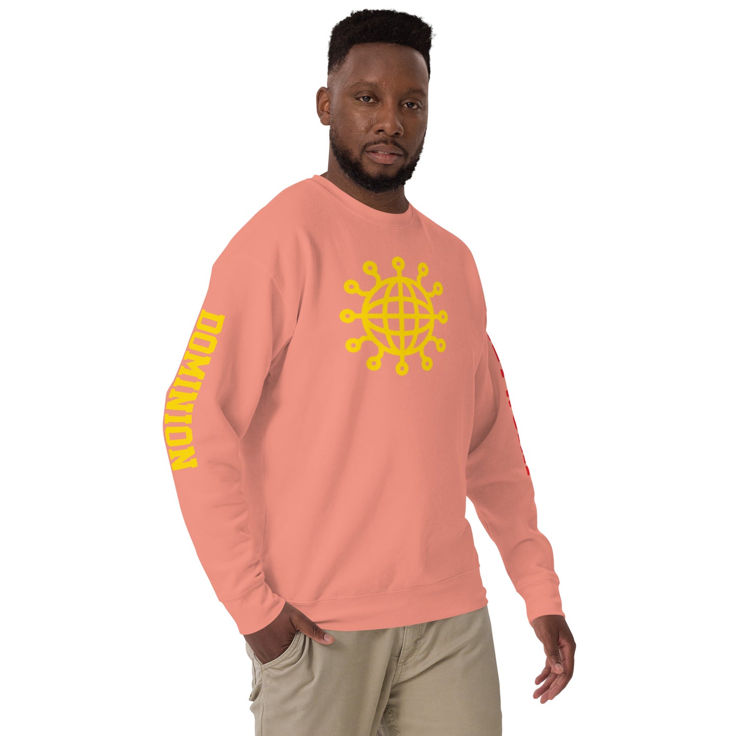 Dominion Network Gold Front & Sleeve Design Unisex Premium Sweatshirt