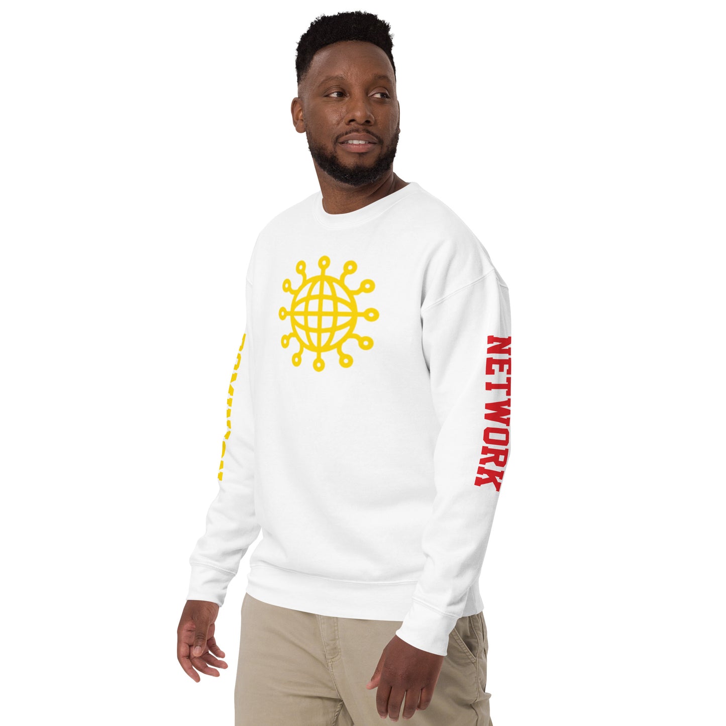 Dominion Network Gold Front & Sleeve Design Unisex Premium Sweatshirt
